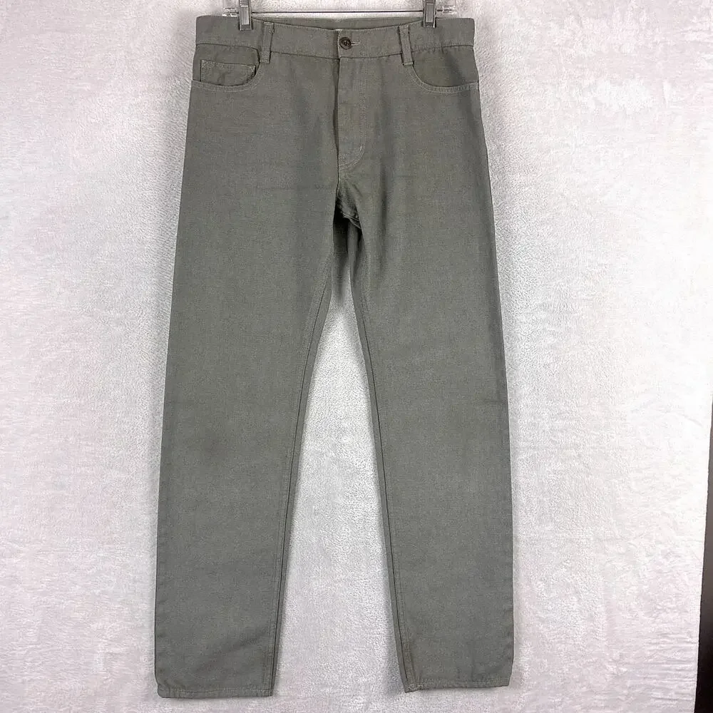 VTG Marc Jacobs Pants Men EU48 (32x33) Gray Coated Chore Gibo Co. Spa Italy Y2K